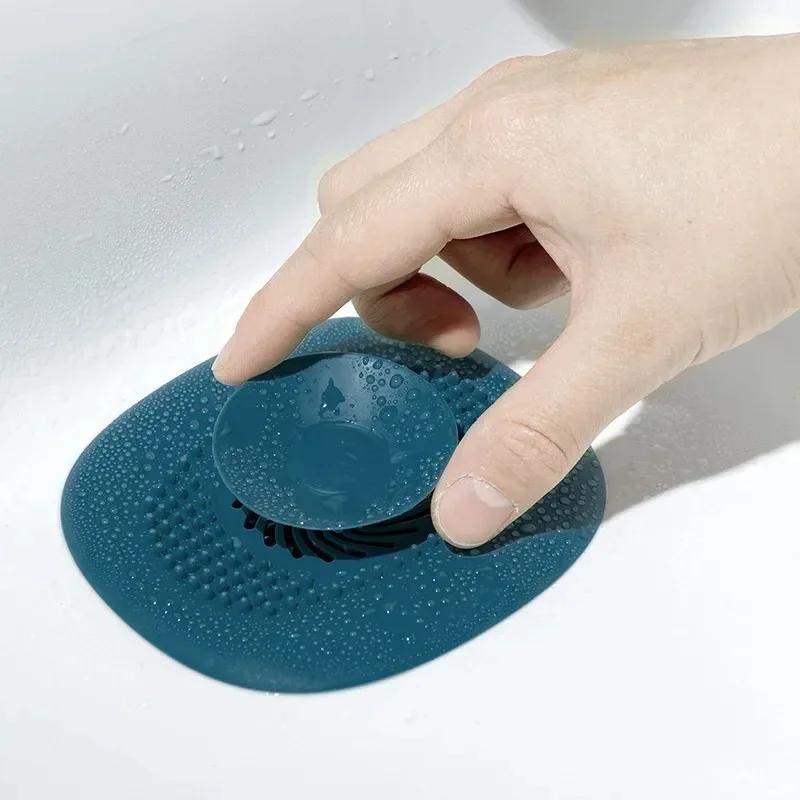 Hair Filter Sink Anti-blocking Kitchen Sink Plug Shower Filter Drain Cover Stopper Floor Drain Hair Catcher Bathroom Accessorie