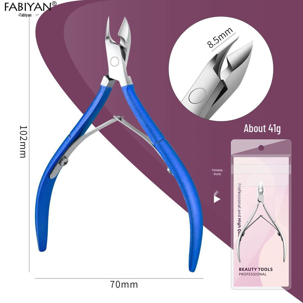 D501 Stainless Steel Cuticle Nipper & Hangnail Remover Set - Gray Manicure Tool