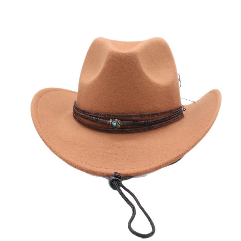 Hot Sale Fashion Felt Hat Outdoor Western Cowboy Hat Felt Hat Jazz Hat Men's and Women's Top Hat Hat