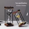 Engravable Creative Wooden Hourglass Timer (30/60 Min) - Decorative Ornament and Perfect Gift for Home or Office.
