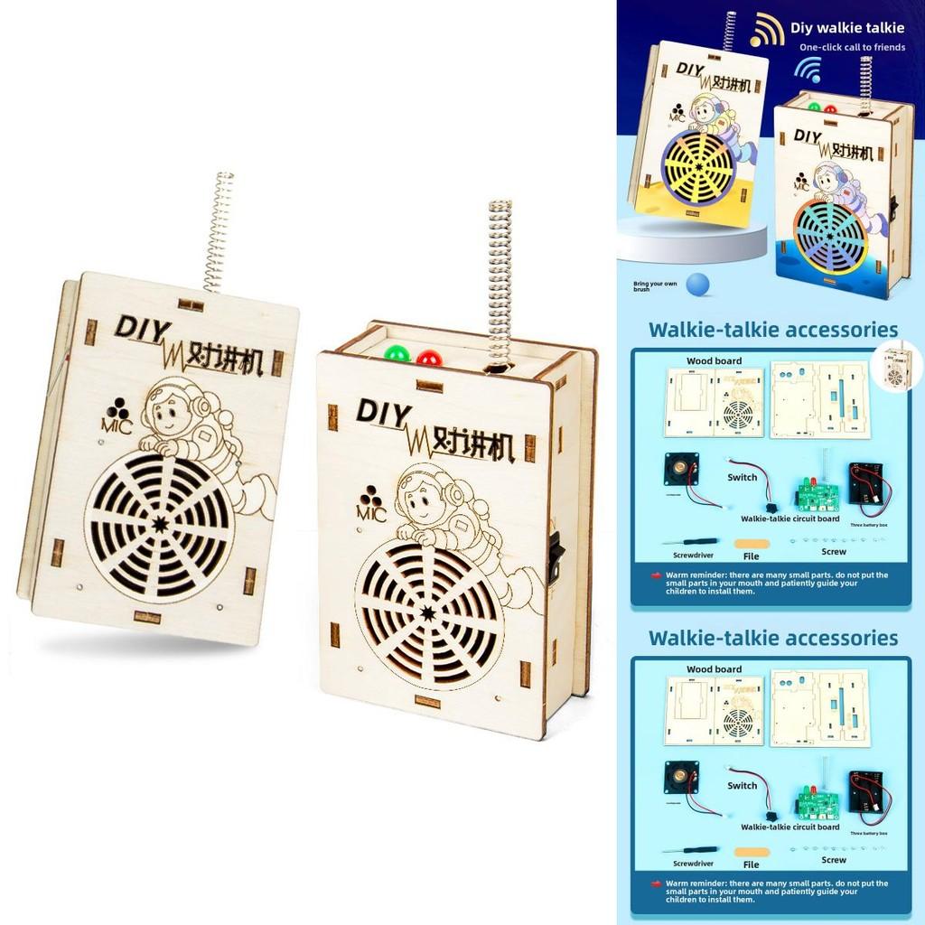 Scientific Experiment Diy Walkie Talkie Model Wireless Calling Stem Kids Craft Set