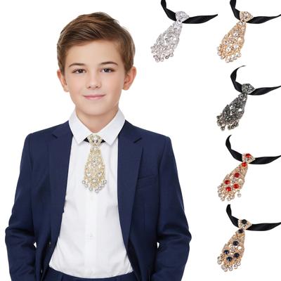 Porta cravatte da uomo, misura regolabile, strass scintillanti, cravatta, festa di matrimonio, appuntamento, performance