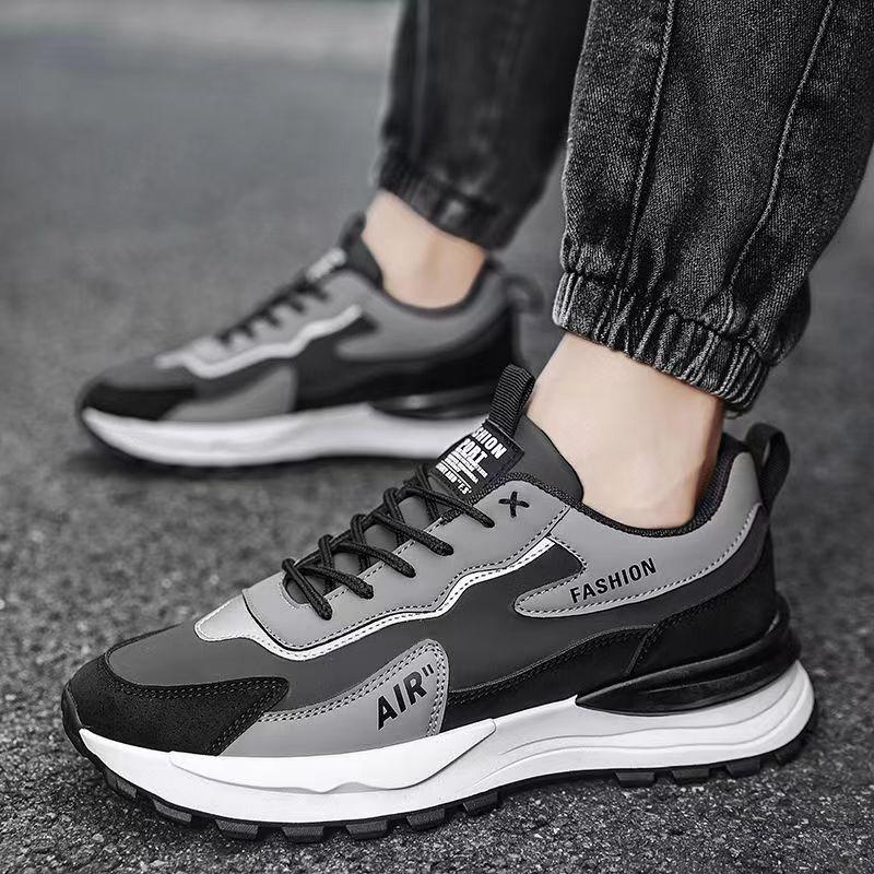 Men's Shoes New Spring and Autumn Casual Sports Shoes Leather Surface Non-slip Waterproof Work Running Trendy Shoes