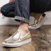 Large Size Four Seasons New Men's Low-top Casual Fashion Foot Leather Shoes Trend Rivet Men's Shoes