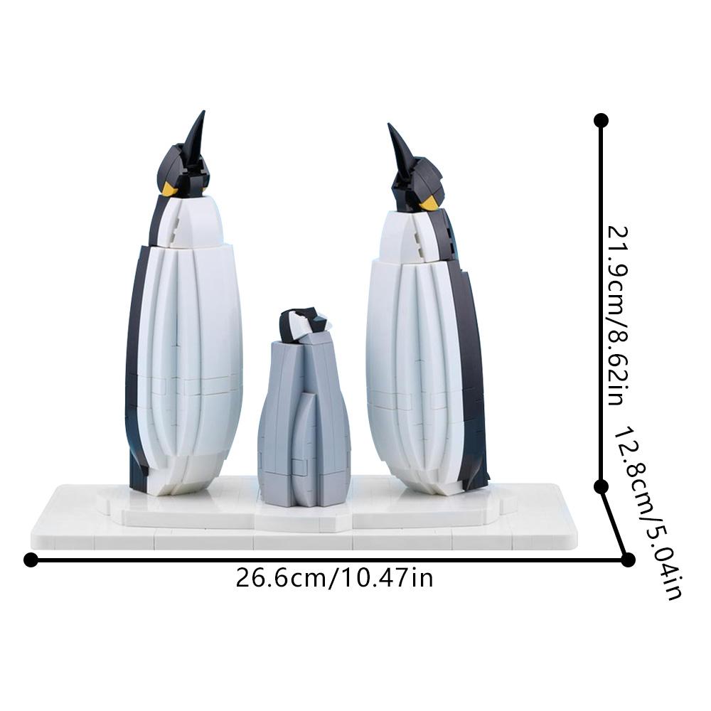 MOC Penguin Family Building Blocks Model Antarctic Penguin Animal Penguin Family Bricks Assembly Toys Kids DIY Birthday Gifts