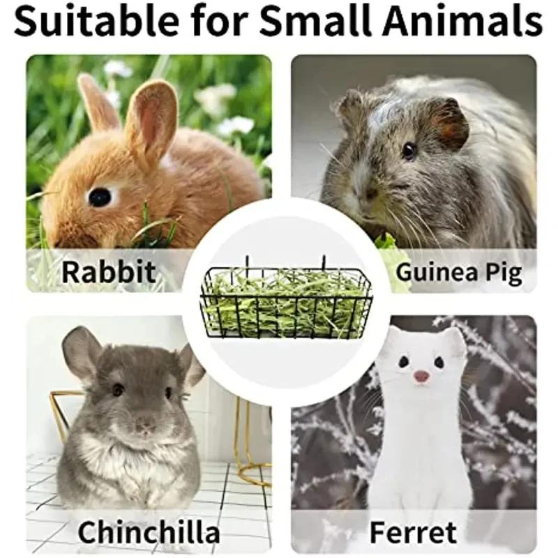Kaninchenfutterkorb Grasgestell Kaninchengrasrahmen Heufütterer Kaninchenfeder Grasgestell Grasheuschale Gestell Tierfutterbehälter