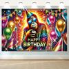 2D Orangutan Birthday Photo Backdrop Fun Party Decor Cloth