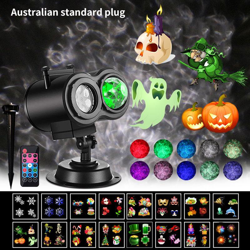 

Christmas Halloween Projection Lamp Remote Control Snowflake Lamp Pattern Card Insertion Lamp - Non Fading Card Pattern 16 Cards