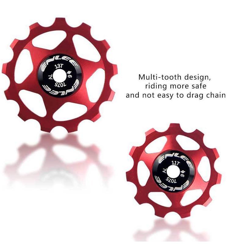 Bike Rear Derailleur Pulleys Mountain Bike And Road Bike Derailleur Pulleys 11T 13T Guide Wheel Steel Bearing Derailleur Parts