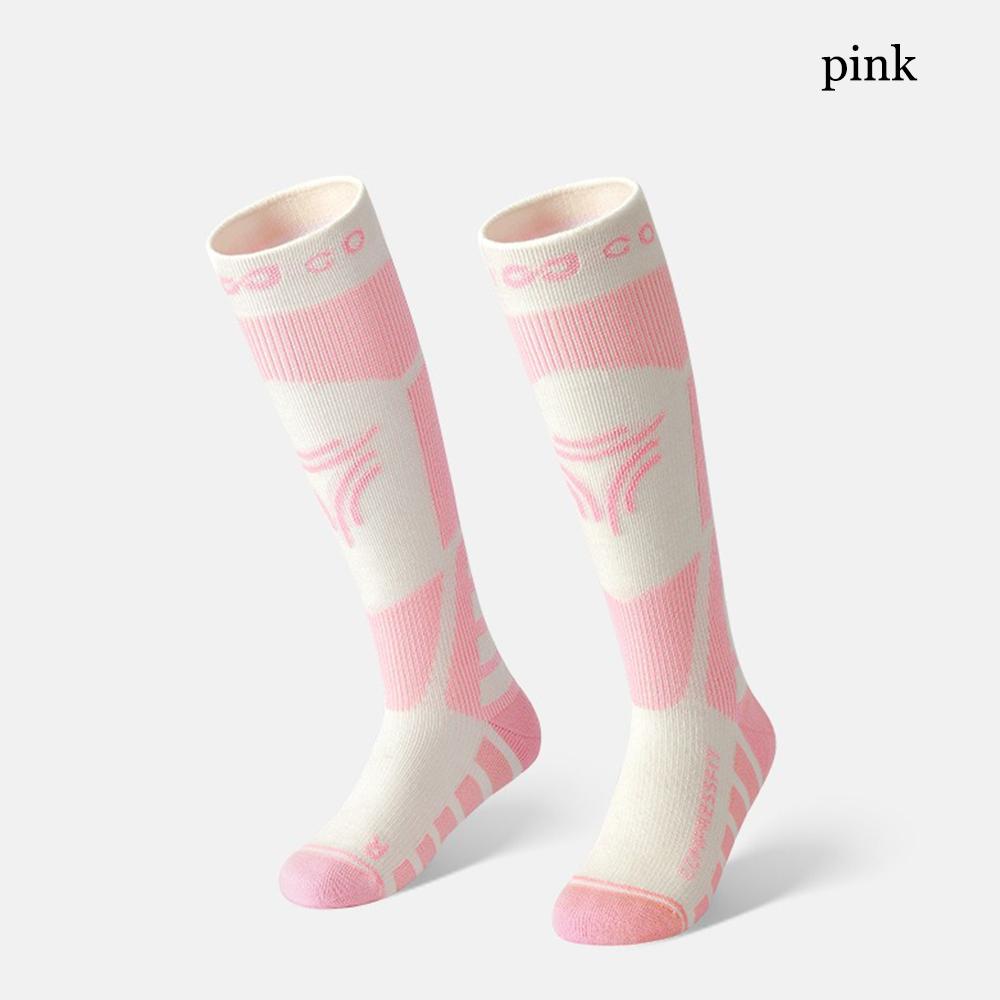 

Детские носки для катания на лыжах из шерсти мериноса для девочек и мальчиков, теплые толстые дышащие носки для катания на лыжах и сноуборде L розовый