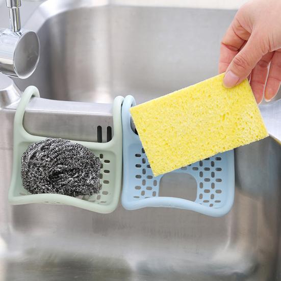Soap Bar Holder Sink Hanging Sponge Holder, Foldable Rust Proof Storage Rack, Drain Shelf Space Saving Organizer for Sponges Scrub Brushes And Brush