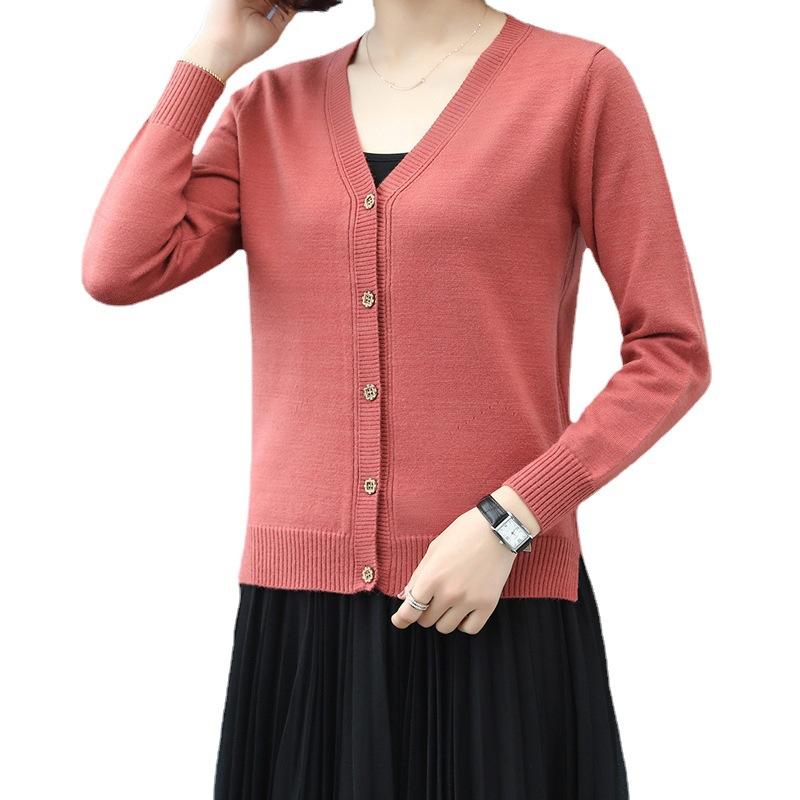 Autumn/Winter Women's Knitted V-Neck Cardigan