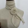 26 Colors Decorative Headscarf Solid  Pink Rose Knitted Scarf Shawl Shawl Flower Sunscreen Headscarf Ladies Office Scarf