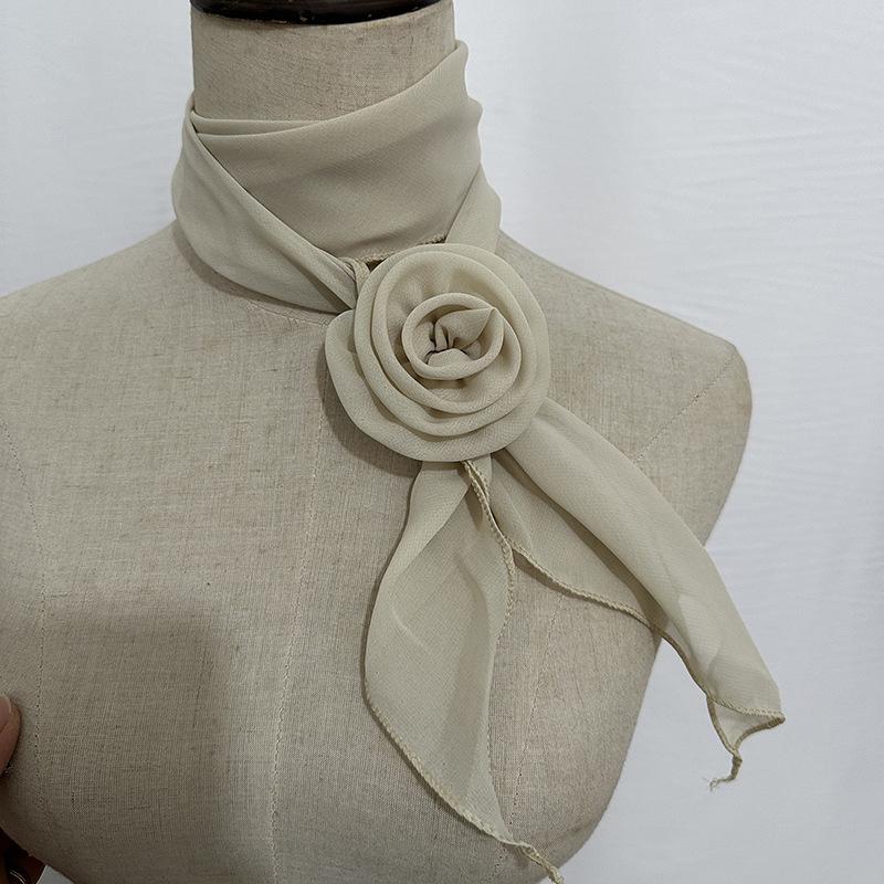 26 Colors Decorative Headscarf Solid  Pink Rose Knitted Scarf Shawl Shawl Flower Sunscreen Headscarf Ladies Office Scarf