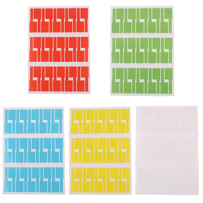 30Pcs/Sheet Self-Adhesive Cable Sticker Waterproof Identification Colorful Tags
