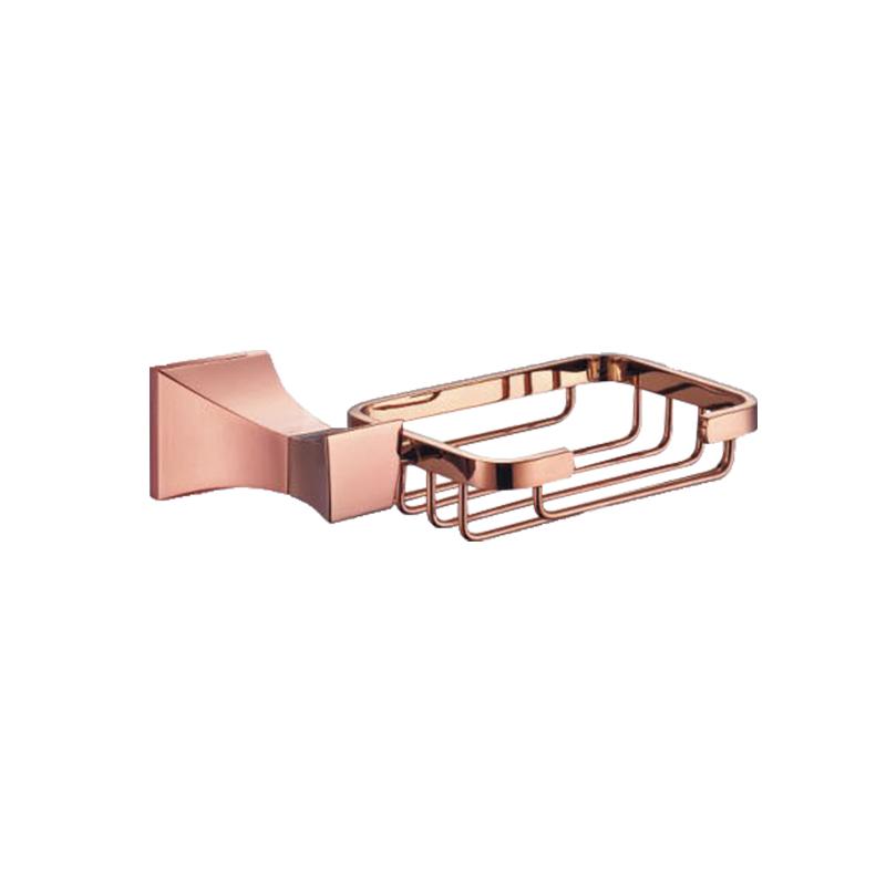 Square Paper Holder Robe Hook Towel Bar Ring Glass Rack Soap Holder Toilet Brush Holder Tumbler Rose Gold Bathroom Accessories