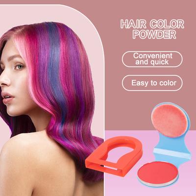 1/8 pezzi 8 colori gesso temporaneo per capelli lavabile monouso tinta per capelli polvere pressata singola