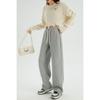 [Gram cashmere wide-leg pants] Winter women's clothing imitation cashmere thermal loose sweatpants cotton straight tube high waist and thin