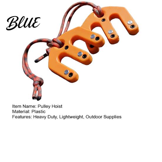 Portable Pulley Hoist 1 Pair Block And Tackle System Ultralight Hunting Game Deer Lifting Backcountry Garage Outdoor Heavy Rope Tools Equipment