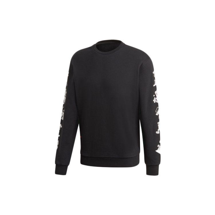 adidas X Disney Sweatshirts Men's Black Crew Neck Moderate Regular GD6025