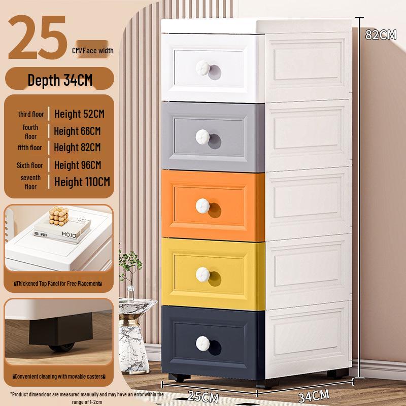 Morandi Multi-layer Plastic Drawer Storage Cabinet for Bathroom Use