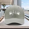Adjustable Baseball Cap with Pet Heartbeat Pattern  Lightweight Unisex Hat for Outdoor Weddings Parties