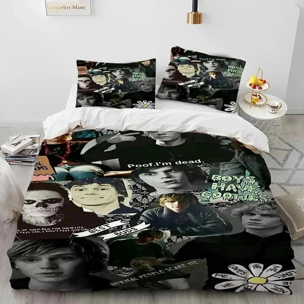 Cute Evan Peters Movie TV Actor Comfortable Duvet Quilt Cover Pillowcase Bedding Set Children Bedroom Decoration Home Textile
