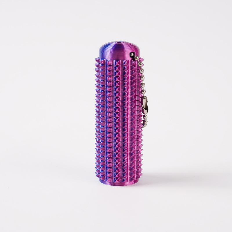 

3D Printed Spiky Grippie Fidget Keychain Tactile Sensory Anti-Anxiety Toy Portable Stress Relief Pendant for Adults Novelty Gift