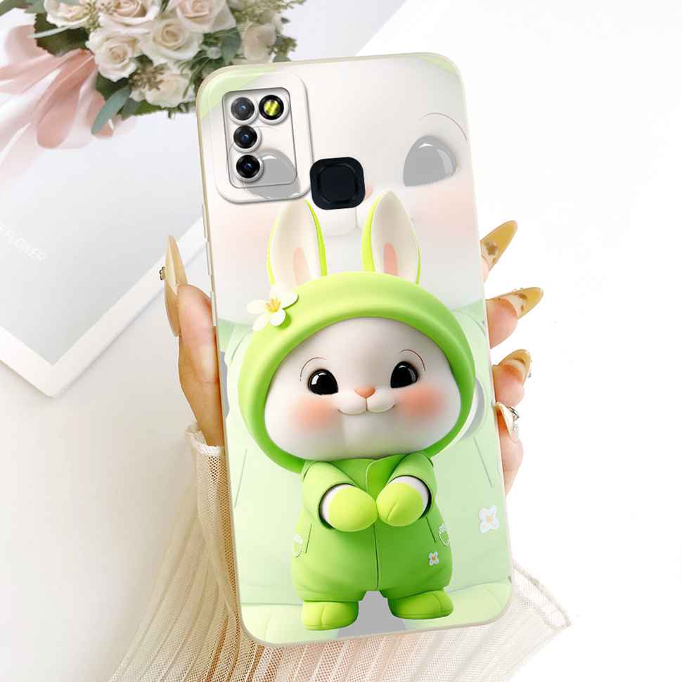 For Infinix Hot 10 Lite X657B Case Cute Cartoon Cat Print Silicone Back Cover For Infinix Hot 10Lite Phone Protection Cases