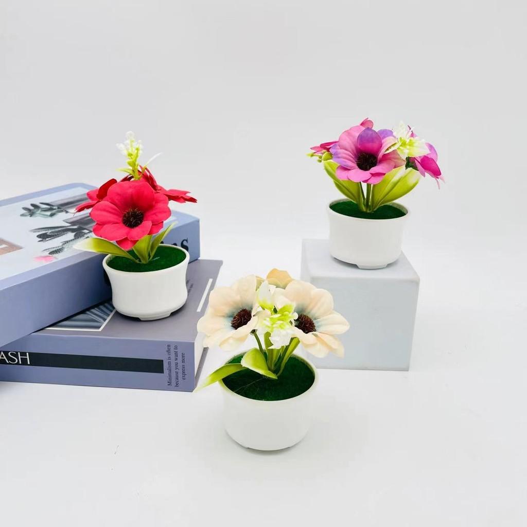 Chrysanthemum Realistic Faux Potted Plant Durable Indoor Home Wedding Decor