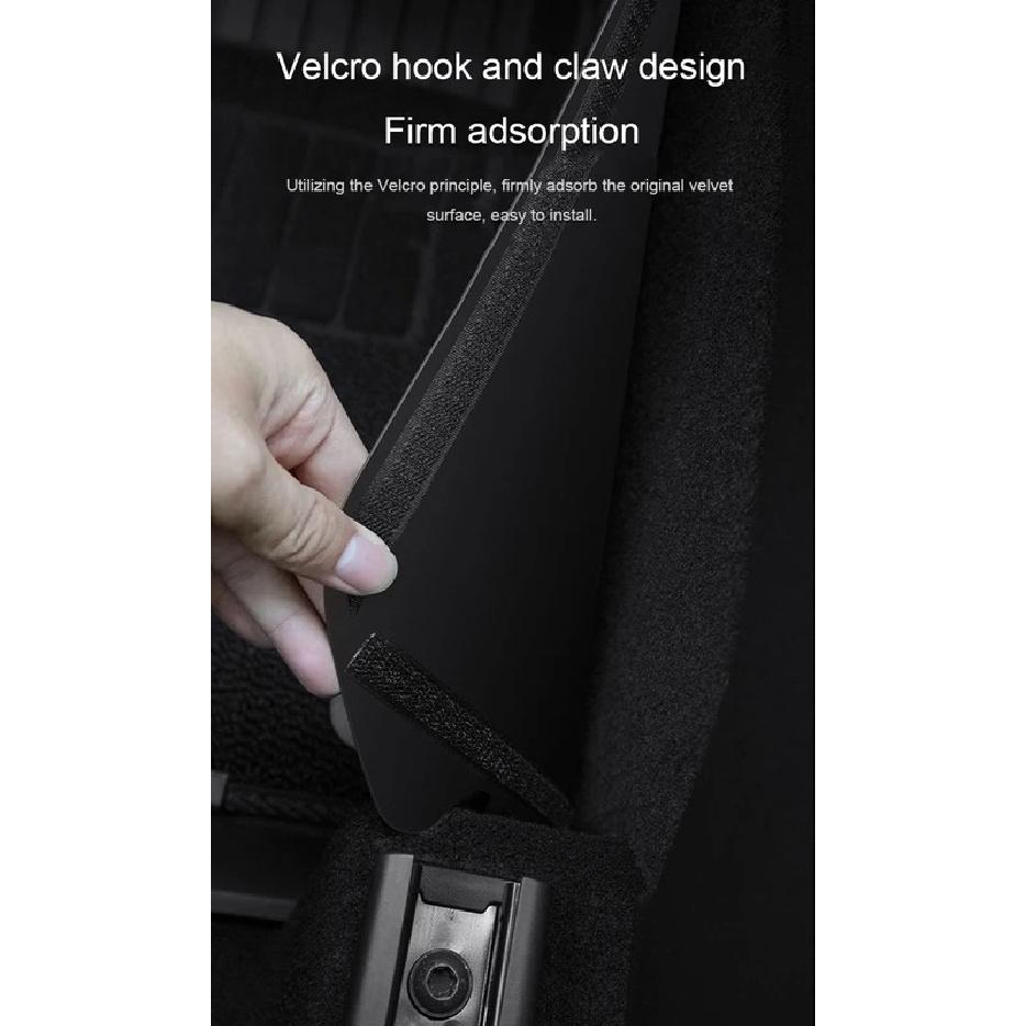 For Tesla Model 3 Highland 2024 Center Leather Kick Mat Model 3/Y 2021-2023 TPE Waterproof Mat On Both Sides of Center Control