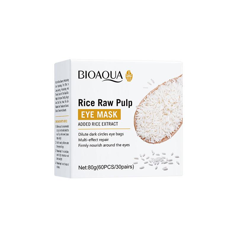 

BIOAOUA Рисовая маска-сыворотка для глаз увлажняет кожу вокруг глаз и патчи для маски для глаз 80g（60PCS/30pairs