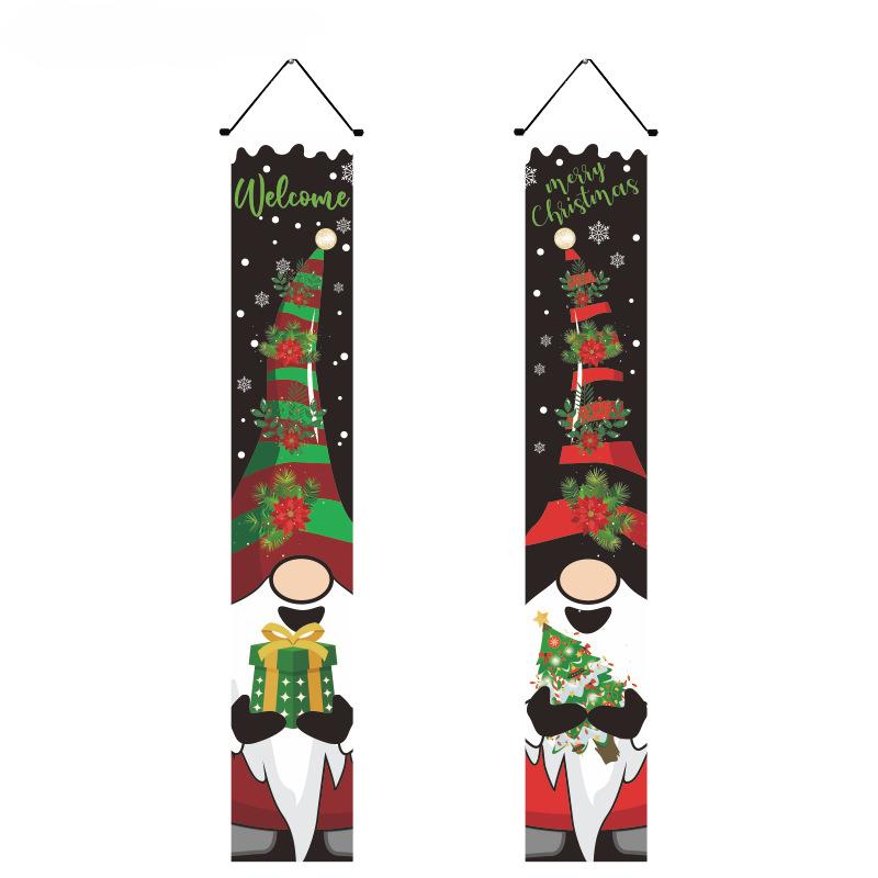 2025 New Year Ivenf Christmas Decoration Banner Hanging Outdoor Courtyard Front Porch Door Sign Set Christmas Home Decorations