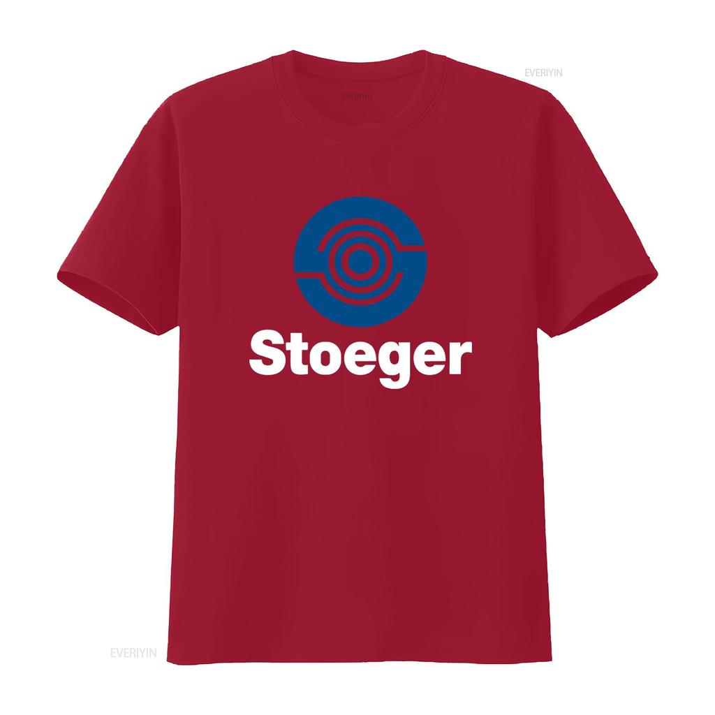 Stoeger Firearms Logo Mens Grey T Shirt Available in Sizes S to 5XL vintage Washed Versatile Soft graphic Unisex Breathable