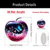Acrylic Apple-Shaped Table Ornament with Floral Landscape Design 2D