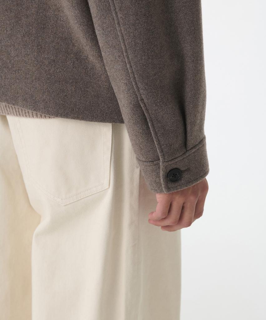 Musinsa Standard Cashmere Blend Oversized Minimal Blouson Jacket [Taupe]