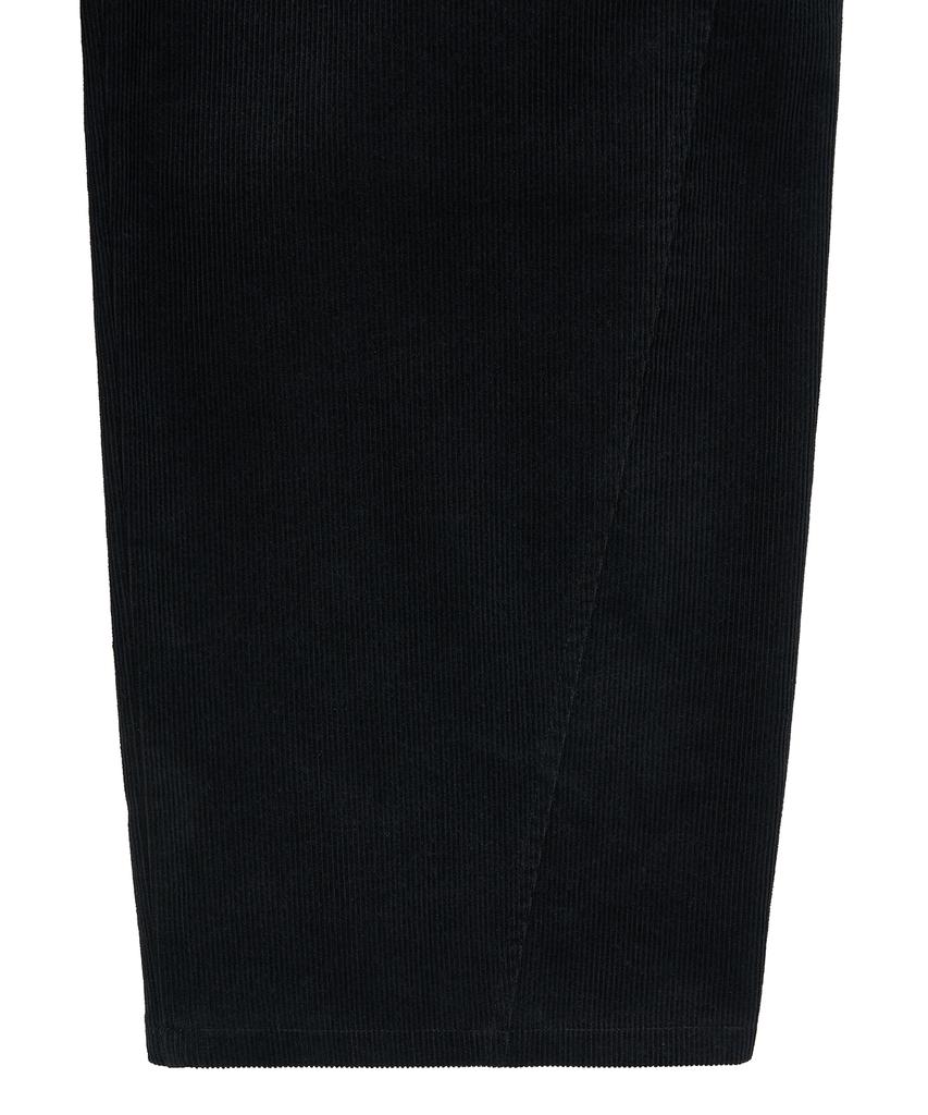 NOIRER FOR WOMAN Cotton Curved Corduroy Pants (Black)
