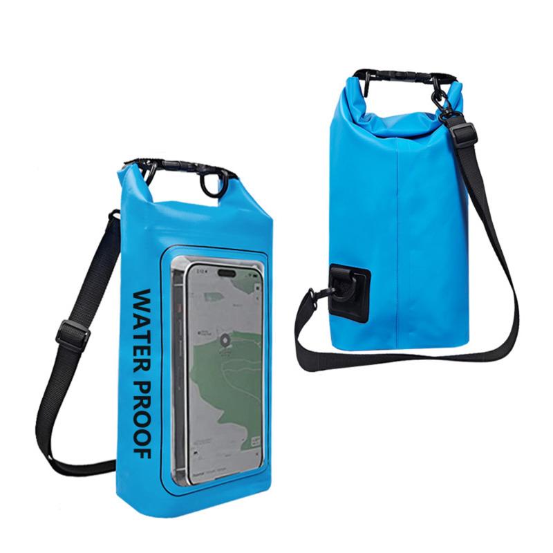 2/5L Schwimmen PVC Pack Dry Bag Touchscreen Outdoor Wasserdicht Schulter Kajak Taschen Trekking Drifting Rafting Surfen Bootfahren Tasche