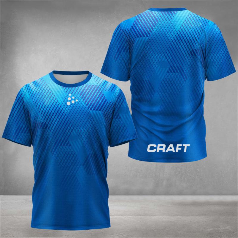 Summer Men's Fashionable Casual Tie Dye Printed Round Neck T-shirt 3D Printed New Fast Drying Badminton Tennis Short Sleeved Top