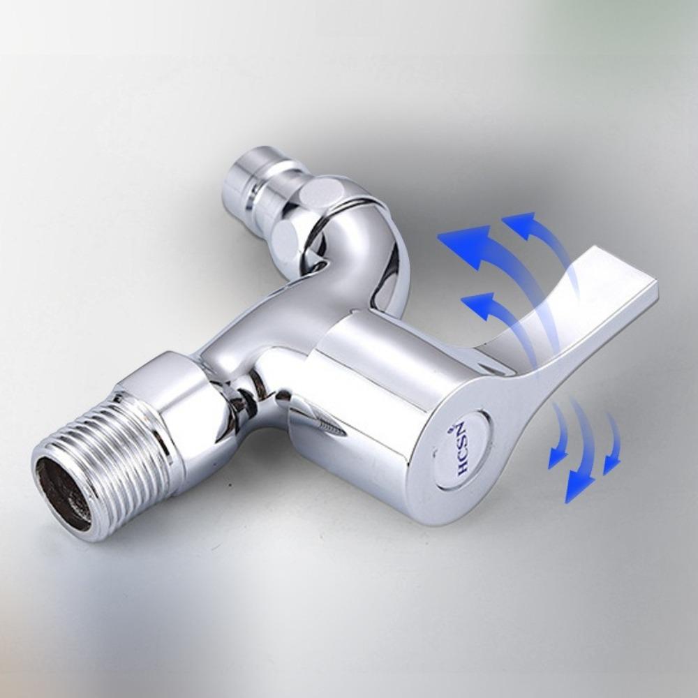 1/2" Universal Wall Faucet Stainless Steel Quick Open Washing Machine Faucet Outdoor Sink Garden Faucet Sink Accessories 1PC