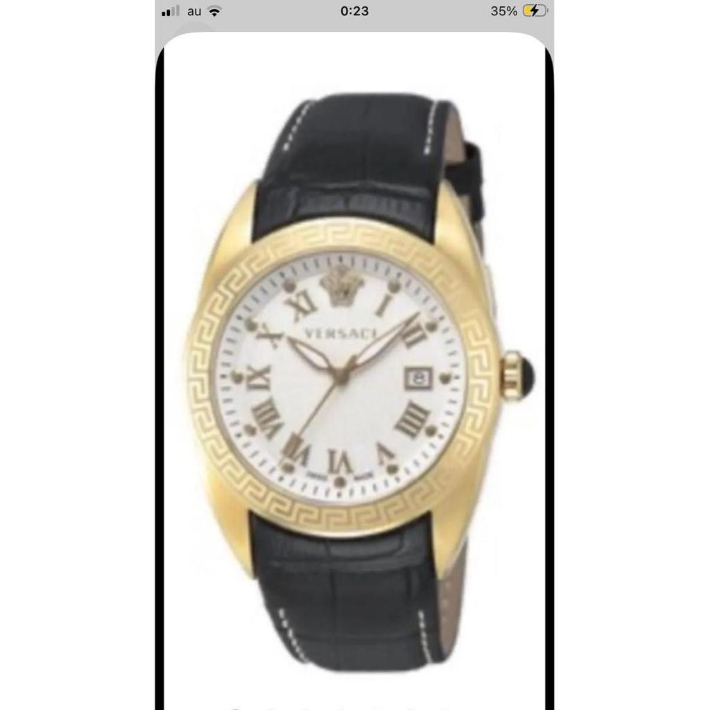 Used Working item VERSACE wristwatch quartz