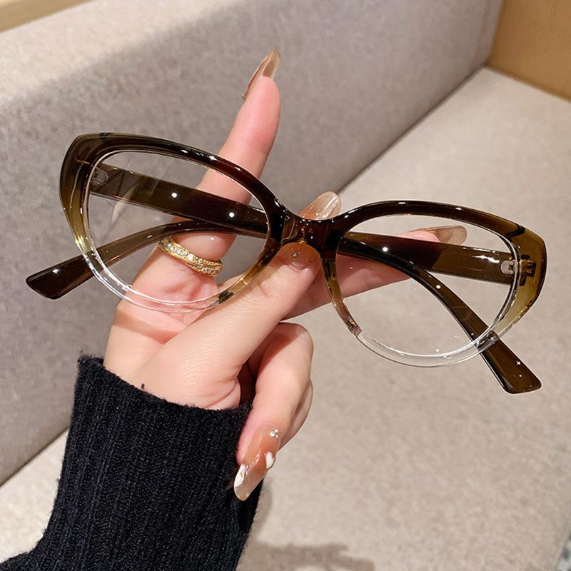 

Simple Cat-eye Eyeglass Frame, Fashionable And Retro, Versatile And Anti-blue Light.8003 зелений