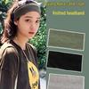 Women's Spring/Summer Wide Warm Knitted Sports Headband - Sweat-Absorbing, Versatile Hairband for Face Washing and Style.