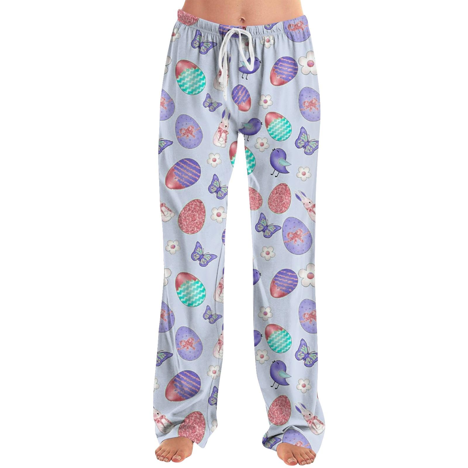 

Женские модные свободные повседневные брюки с пасхальным принтом XXXL фиолетовый