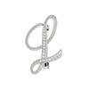 Alloy Letter Brooch with Embedded Crystals Elegant Alphabet Pin Suitable for Formal and Casual Wear Stylish Metal Letter Accessory