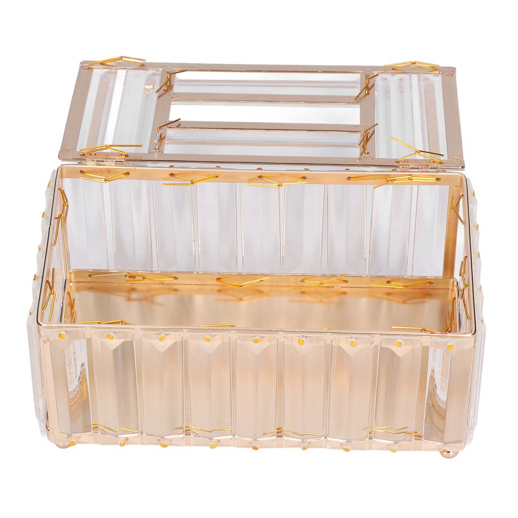 Tissues Box Gold Plating Process Fine Workmanship Simple Fashion Multi Purpose Tissue Storage