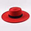 Britischer Stil Filz Fedora Hut Mode 9,5 cm breite Krempe Woll-Bowler Hut Kleid Hut Winter Kirche Jazzmützen chapeu feminino