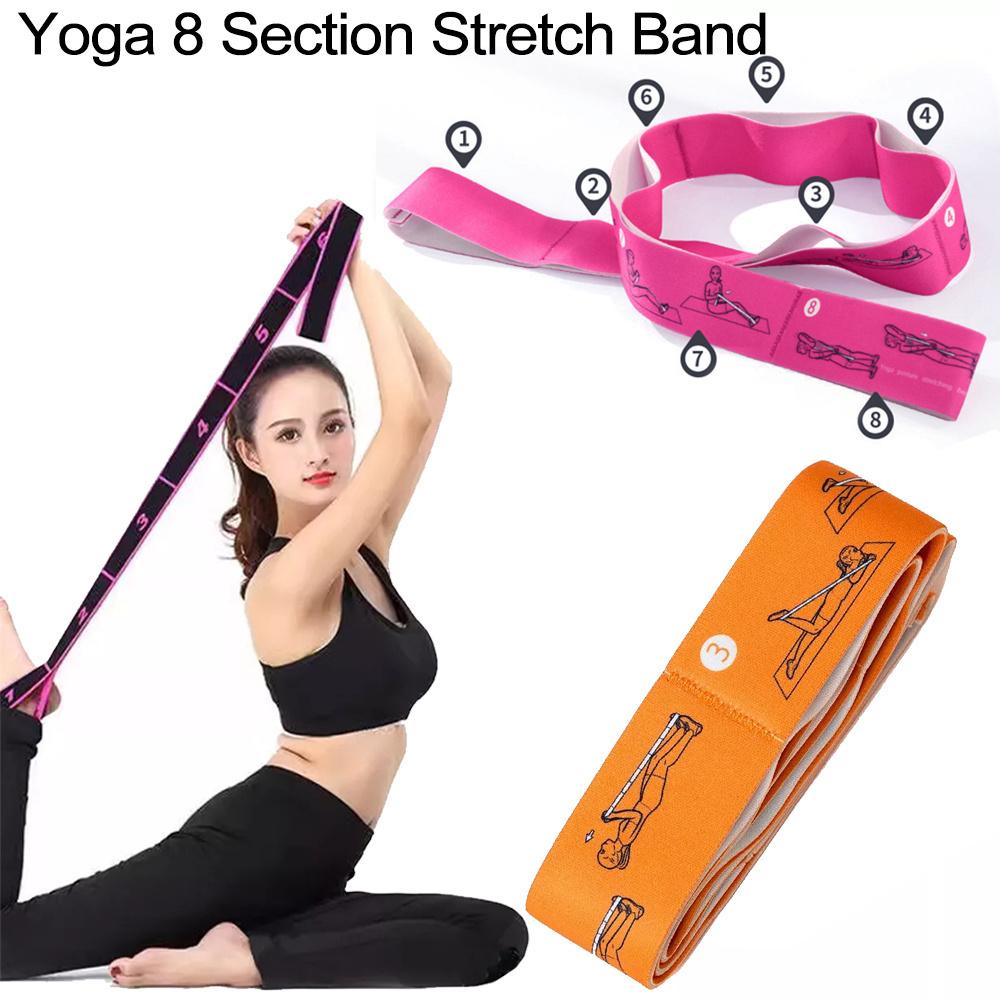Multi Stage Yoga Stretch Band Latin Dance Stretch Band Correct Posture 8 Grid Elastic Band Digital Band Pose Band