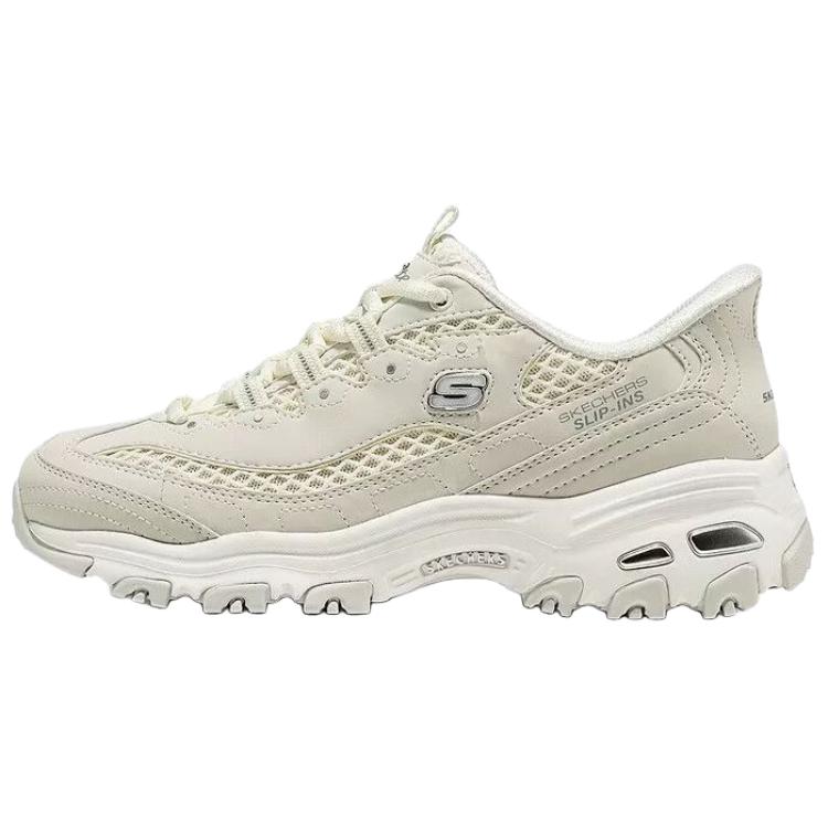 Skechers DLites Versatile Comfortable Dad Shoes Women sneakers Beige 150868-OFWT 36