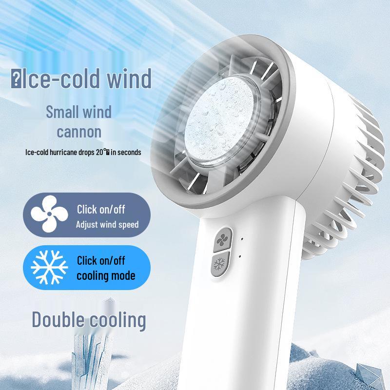 Ice Pack Handheld Semiconductor Mini Fan – Strong Wind Desktop Cooling